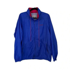 Reebok Sport Vintage Windbreaker Full Zip Jacket with Hood Option Sz L GUC